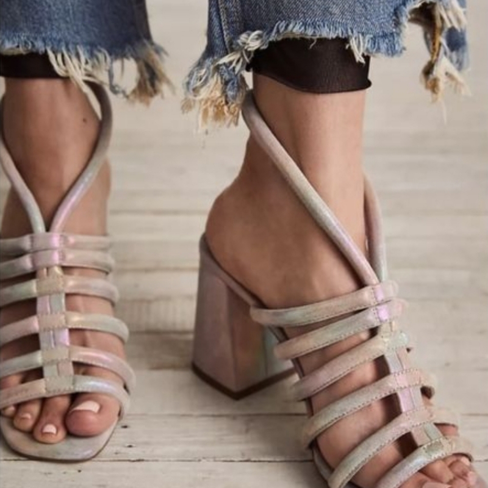 Free People Colette Cinched Heel Sandals